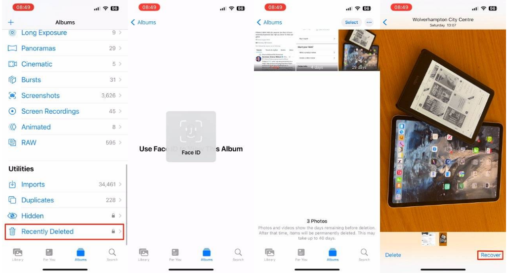 澧县苹果14维修分享 iPhone14 上恢复已删除的照片 